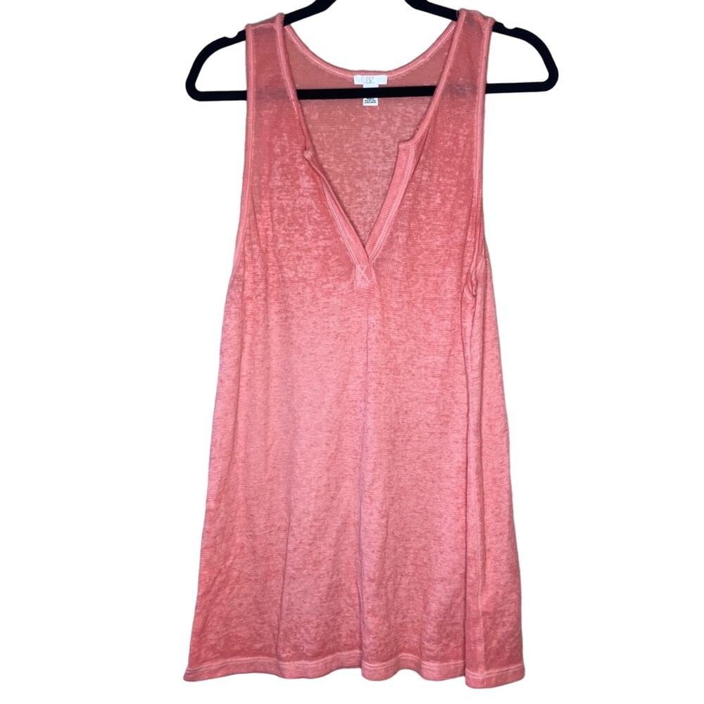 BP Burnout V Neck Oversized Tank Top In Coral Juniors Size XS New Without Tag